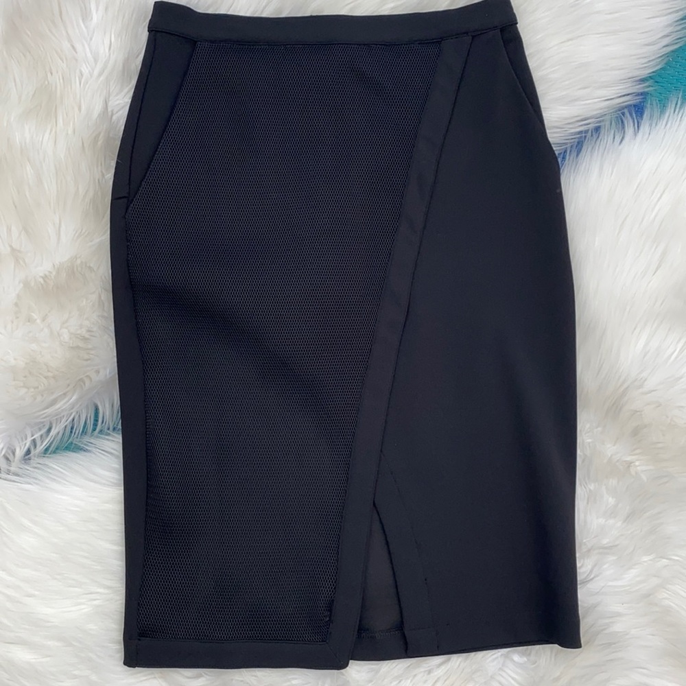 ▪️BLACK OVERLAY W/MESH MIDI SKIRT▪️